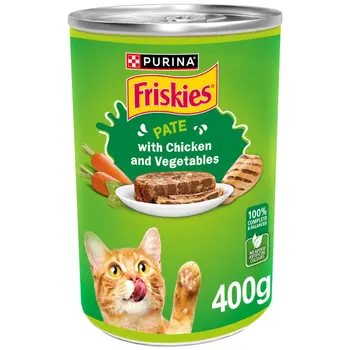 بورينا فريسكيس طعام قطط دجاج وخضار في شانك بوند 400جرام