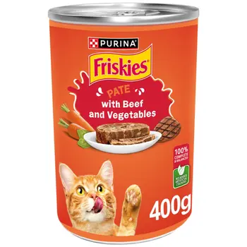 Purina Friskies Beef & Vegetables Wet Cat Food 400g