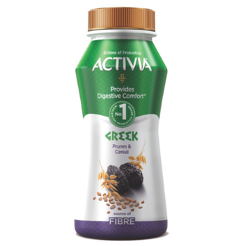 أكتيفيا زبادي يوناني للشرب بالخوخ والحبوب 180مل
