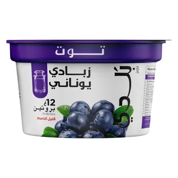 بلدي زبادي يوناني قليل الدسم بالتوت 180جرام