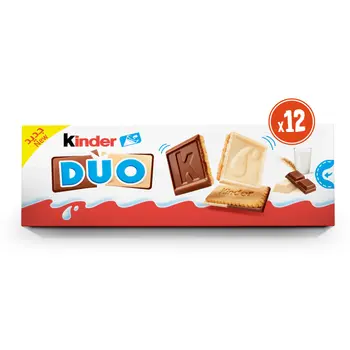 Kinder Duo Milk & White Chocolate Biscuits 150g