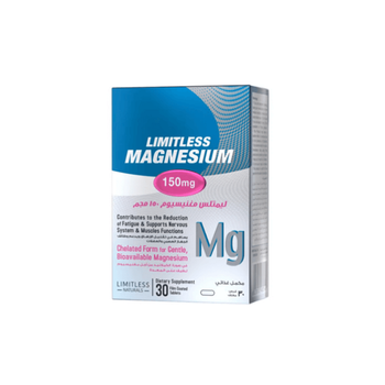 Limitless Naturals Magnesium Chelated Tablets 30 Count