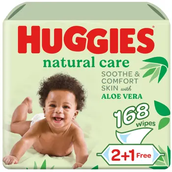 Huggies Natural Care Baby Wipes 3x56Pieces