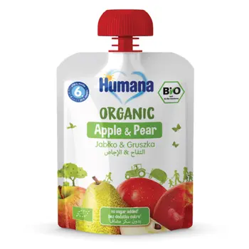 Humana Apple & Pear Organic Baby Food 90g