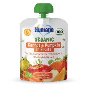 Humana Organic Carrot & Pumpkin Baby Food 90g