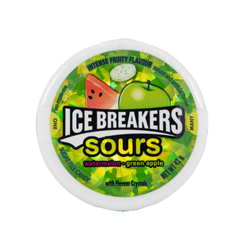 Ice Breakers Sours Watermelon Green Apple Candy 42g