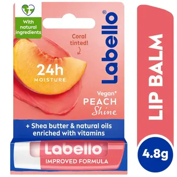 Labello Peach Shine Lip Balm 4.8g