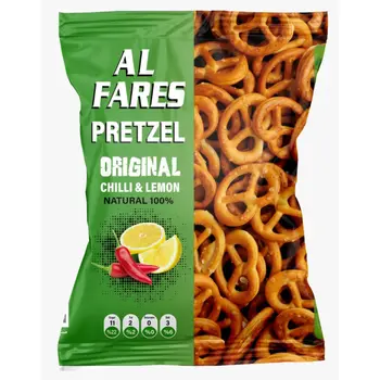 الفارس بسكويت برتزل شطة وليمون 120جرام