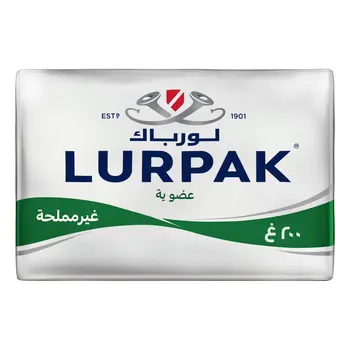 لورباك زبدة عضوية غير مملحة قالب 200جرام
