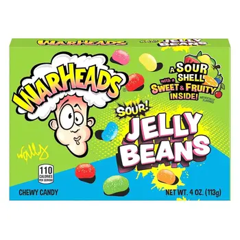 Warheads Assorted Fruity Sour Jelly Beans 113g