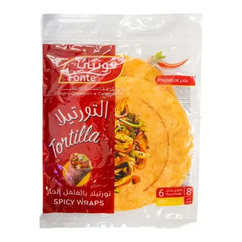 فونتي خبز تورتيلا بالفلفل الحار 6×250جرام