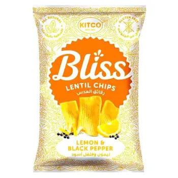 Kitco Bliss Lemon & Black Pepper Lentil Chips 27g