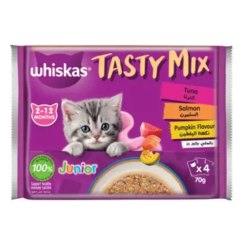 Whiskas Tasty Mix Junior Tuna & Salmon 4x70g