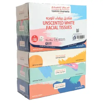 Tamimi Markets Since 1979 Unscented White Facial Tissue 2Ply 80×6Packets