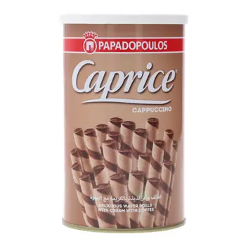 Papadopoulos Caprice Cappuccino Wafer Rolls 250g