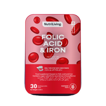NutriLiving Folic Acid and Iron Oral Dispersible Film 30Pieces