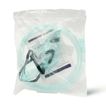 Oxygen Adult Mask with Tubing Medium 1Piece