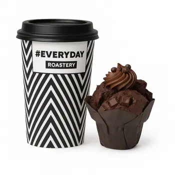 Spanish Latte and Chocolate Muffin 1Piece