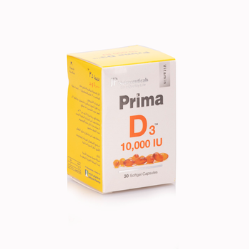 JP Prima 10000IU Vitamin D3 Bone Health 30Capsules