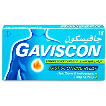 Gaviscon Peppermint Tablets 16 Count