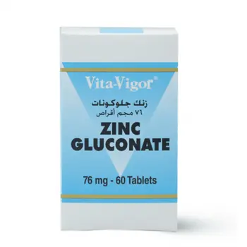 Vita-Vigor Zinc Gluconate Dietary Supplement 60 Tablets
