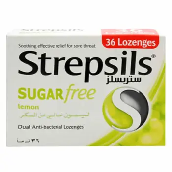 Strepsils Lemon Sugar-Free Lozenges 36Tablets