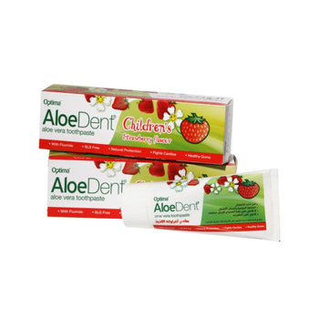 Aloedent Tooth Paste For Kids With Strawberry With Aloe Vera Healthy Gums 50 Ml