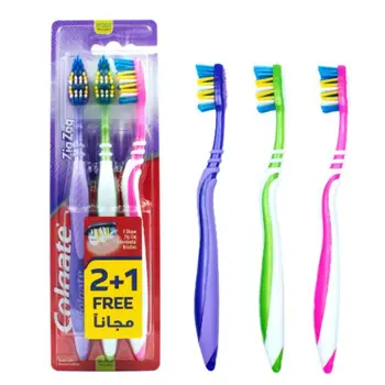 Colgate Zigzag Medium Toothbrush 3Pieces