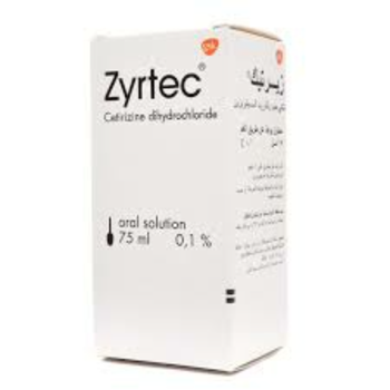 Zyrtec Cetirizine Oral Solution 75ml