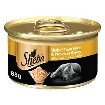 Sheba Cat Food Tuna Filets & Prawn 85g