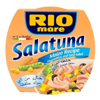 ريو ماري سلطة الخضار مع التونة بخلطة الذره 160جرام