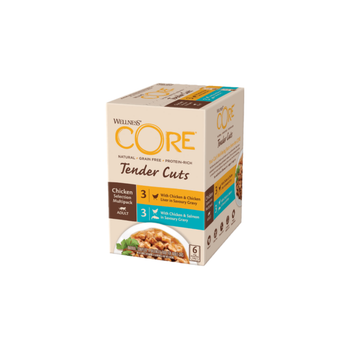 Wellness Core Chicken & Liver Cat Food 6x85g