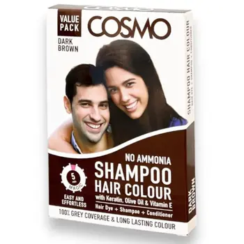 Cosmo Brown Hair Dye Shampoo 25Ml