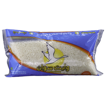 وايت سوان ارز كالروز ابيض متوسط الحبة 1كيلو