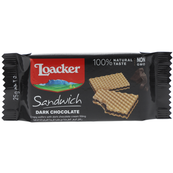 Loacker Hazelnut Dark Chocolate Wafer 25g