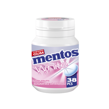 Mentos White Tutti Frutti Sugar-Free Gum 38 Pieces