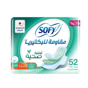 Sofy Healthy Skin Anti-Bacterial Pads Large 52Pieces