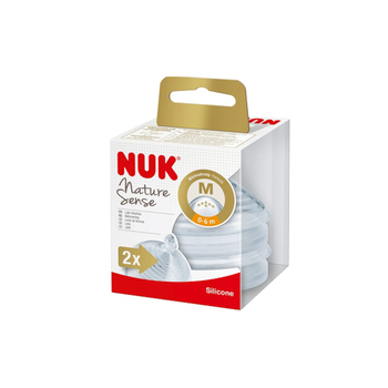 Nuk Nature Sense Teat Si 1M Cl2 2/Box 1Piece