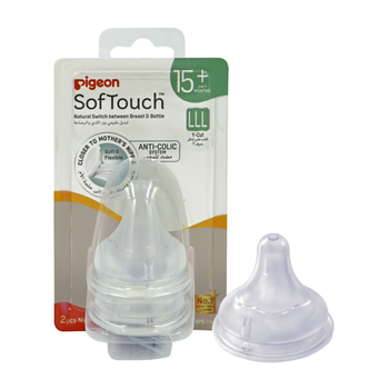 Pigeon Softouch Wide Neck Nipplenlll 2Pieces