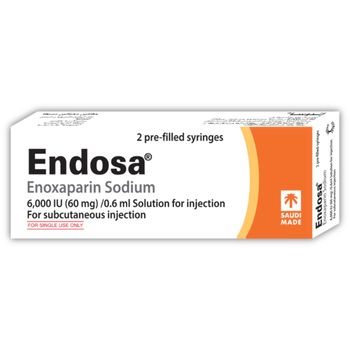Endosa Enoxaparin Sodium Syringes 2x0.6Ml
