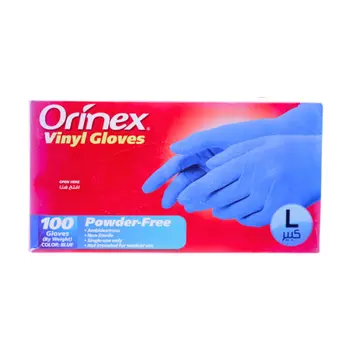 KPM Blue Nitrile Exam Gloves Large 100Pieces