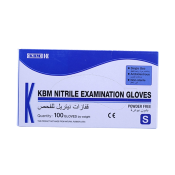 Kpm Nitrile Examination Gloves Powder-Free 100 Small