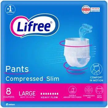 Lifree Dia Slim Adult Pants Large 8Pieces