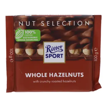 Ritter Sport Whole Hazelnut Chocolate 100g