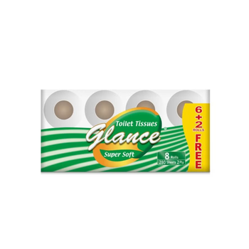Glance 2-Ply Toilet Tissue 8 Rolls