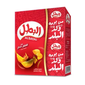 البطل رقائق البطاطس بالفلفل 12 × 23جرام