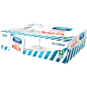 Saudia Low Fat Milk 24×200Ml