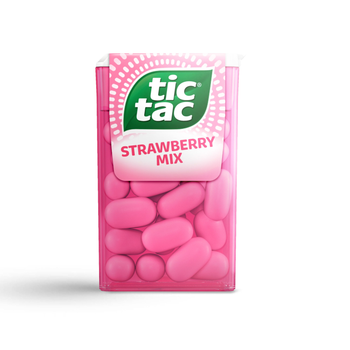 Tic Tac Strawberry Mix Flavored Mints 18g On-the-Go Refreshment