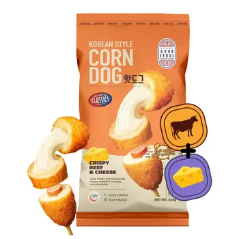 جود سول كوري ستايل ذرة دوغ مقرمش بقري & جبن 320جرام