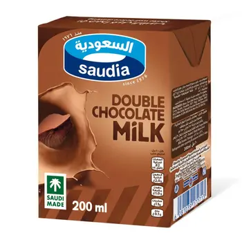 Saudia Double Chocolate Flavored Milk 200Ml